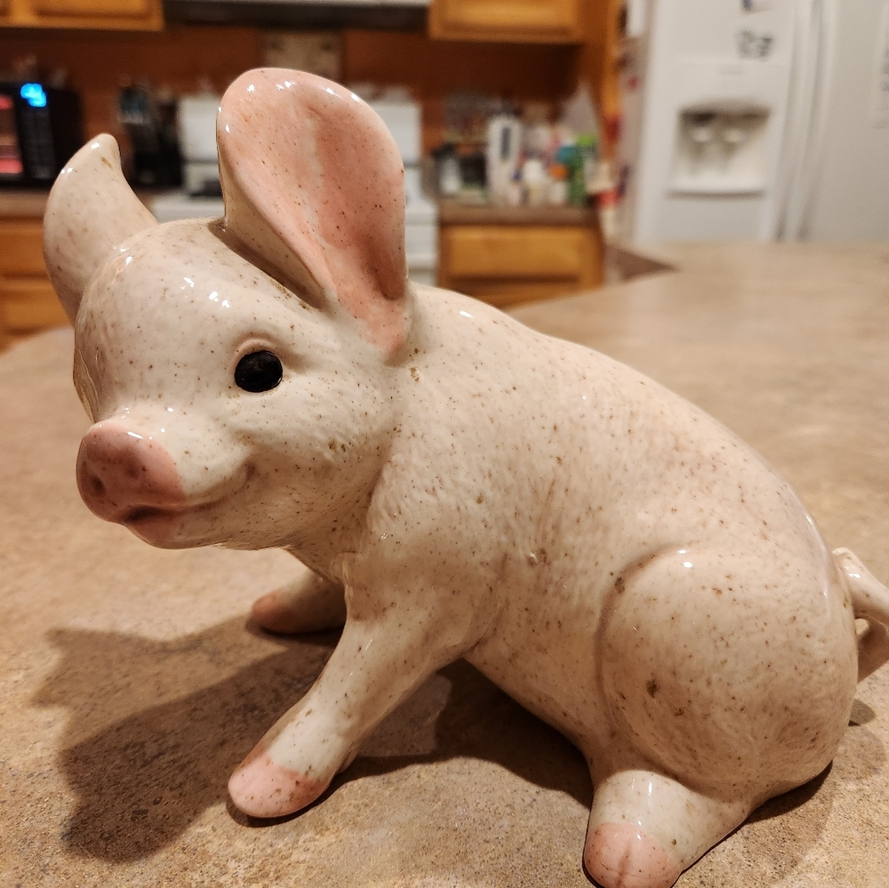 Adorable Ceramic Piggy! Too cute!